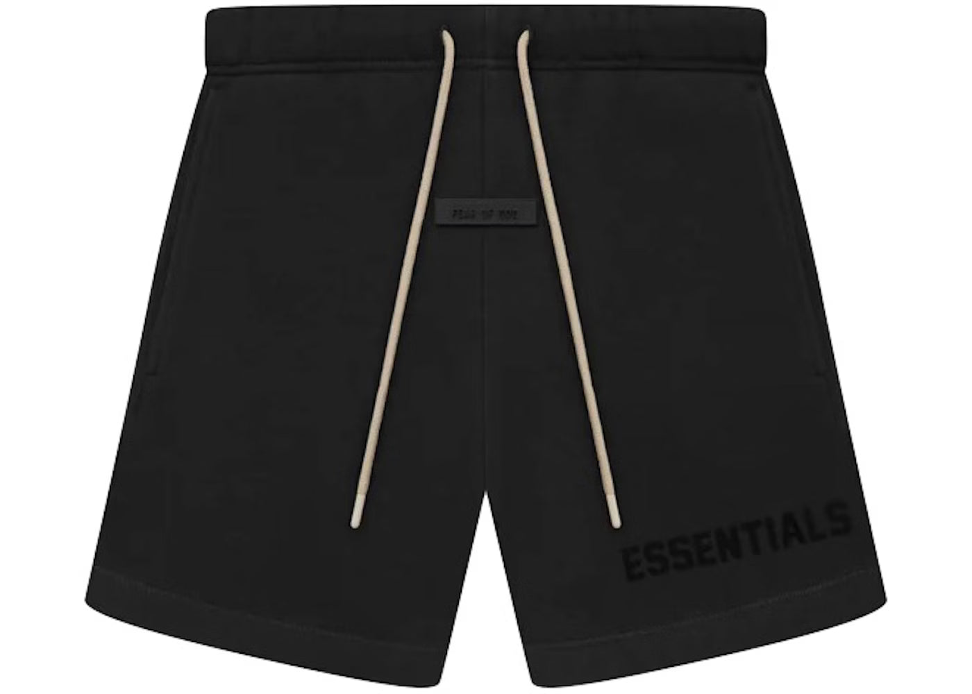 Fear of God Essentials Cream Drawstring Sweatshort Jet Black (SS23) - OnSize