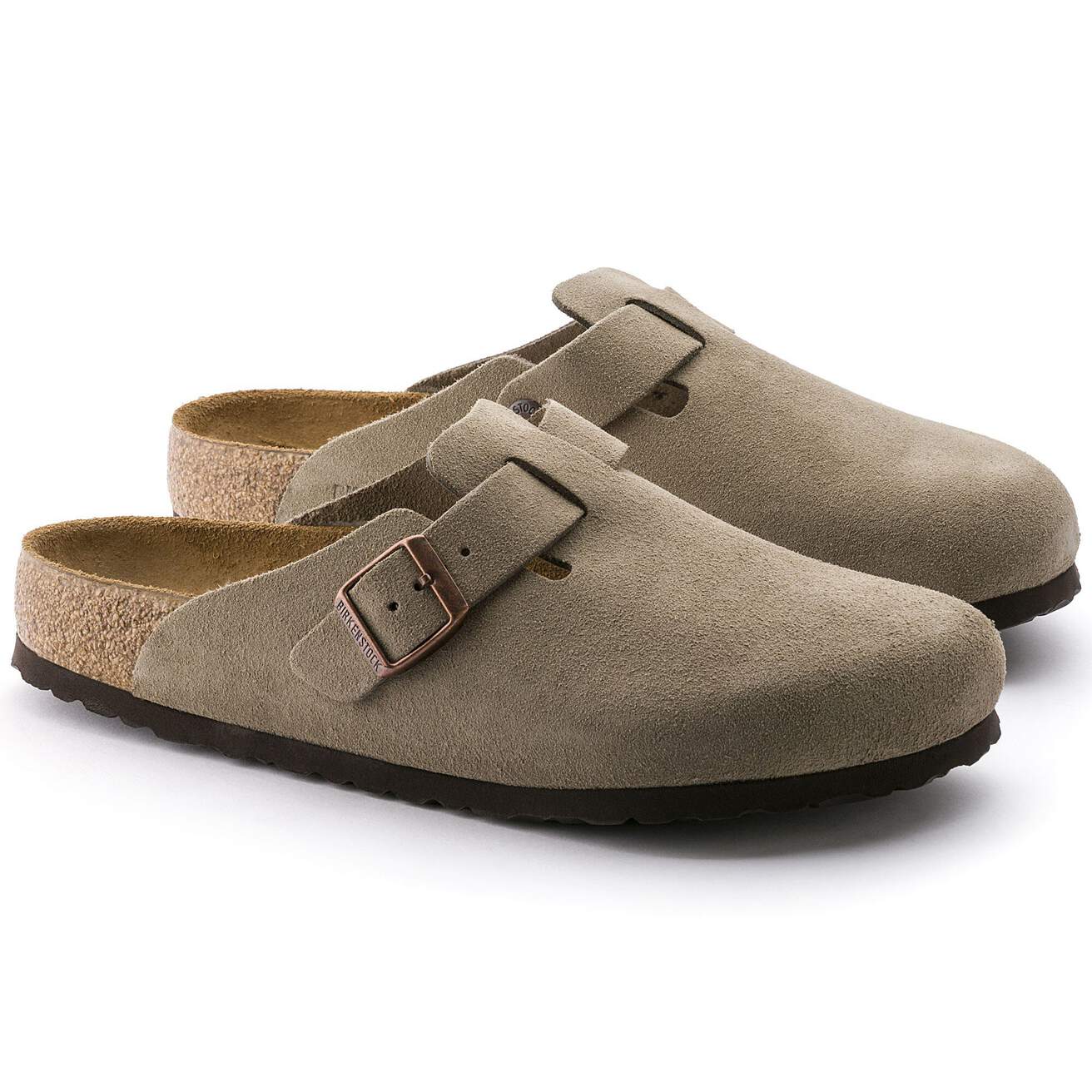 Birkenstock Boston Soft Footbed Suede Taupe - OnSize