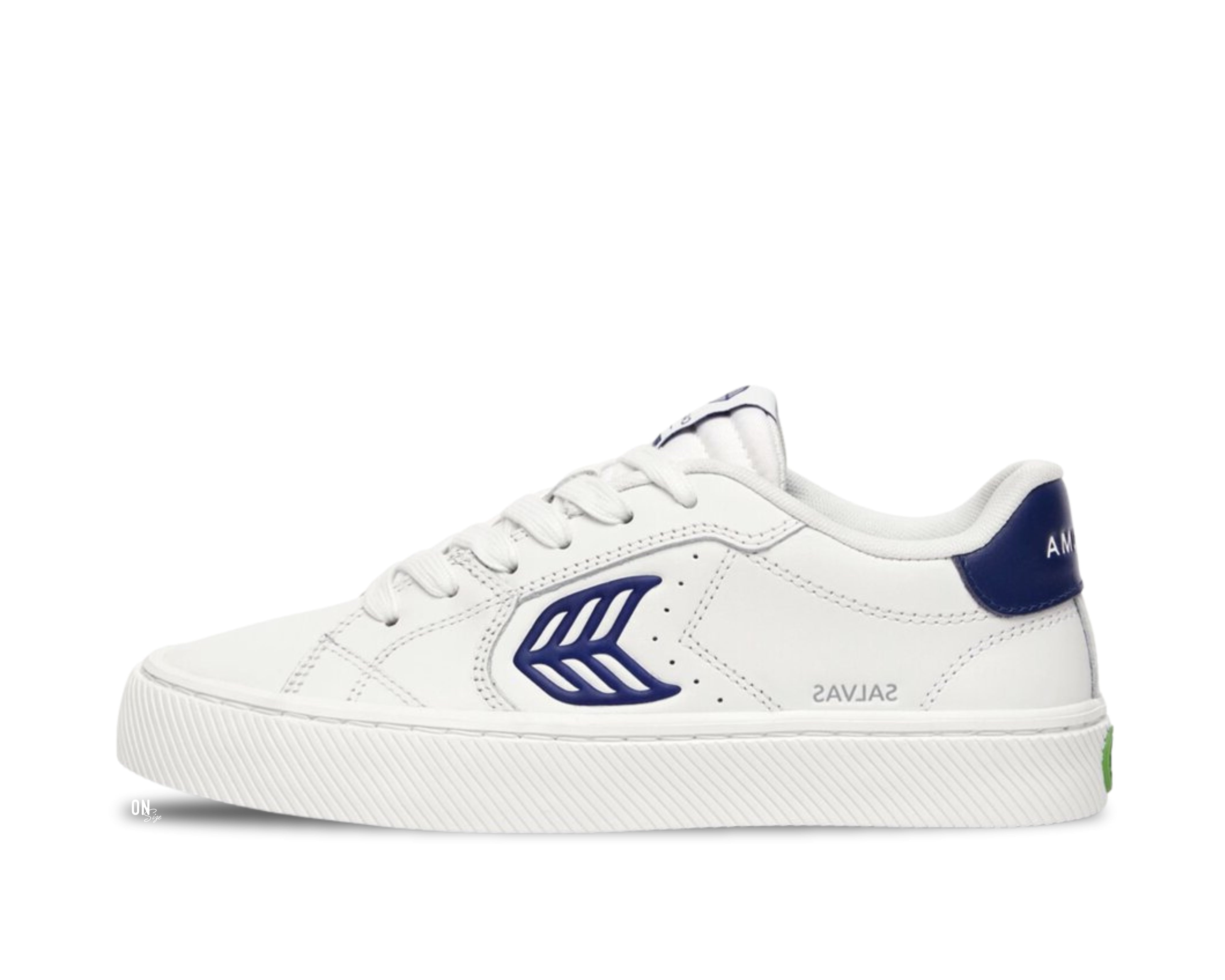 Cariuma SALVAS White Leather Bright Navy - OnSize