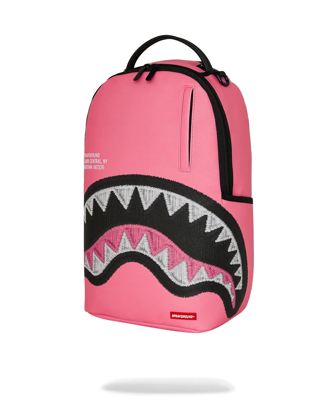 Sprayground Shark Central Pink Embroidered Shark Backpack