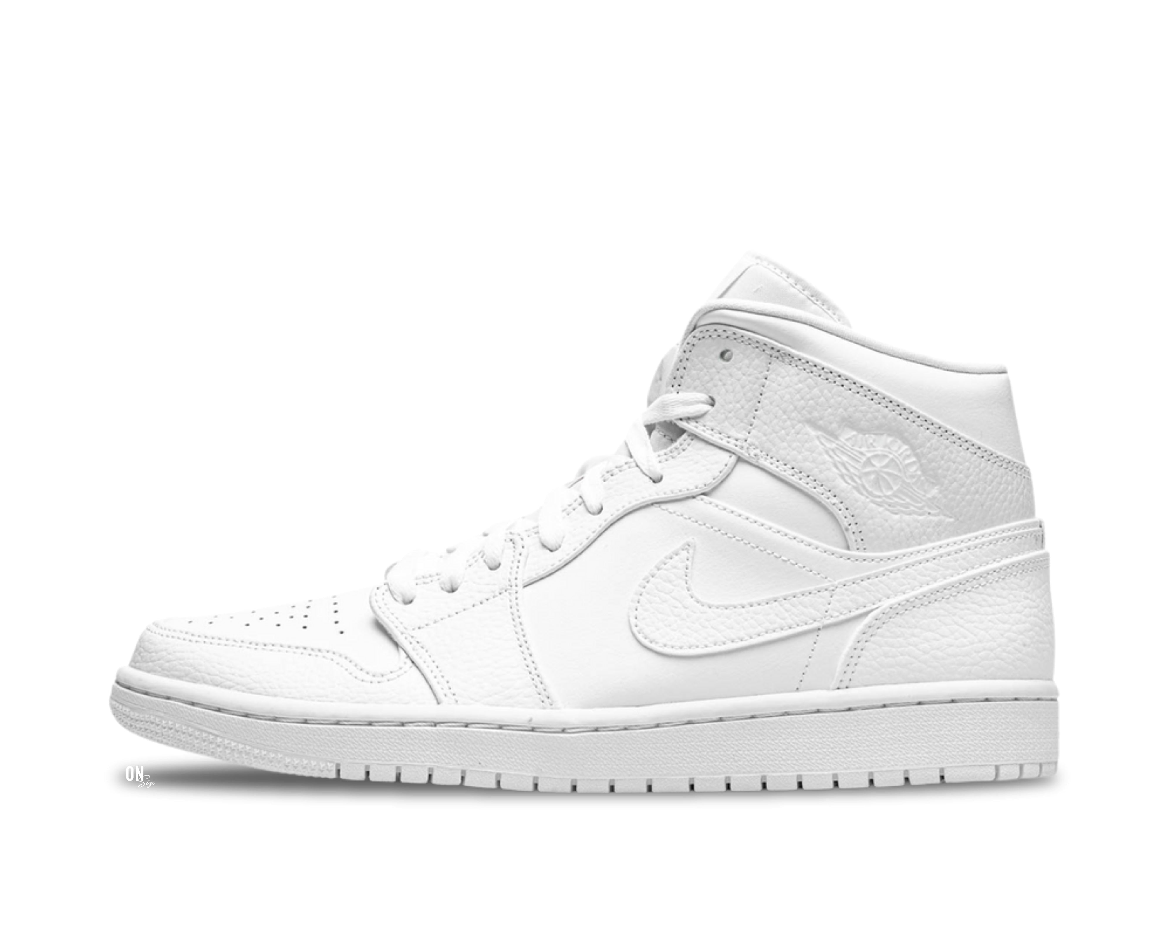 Jordan 1 Mid Triple White 2.0 - OnSize