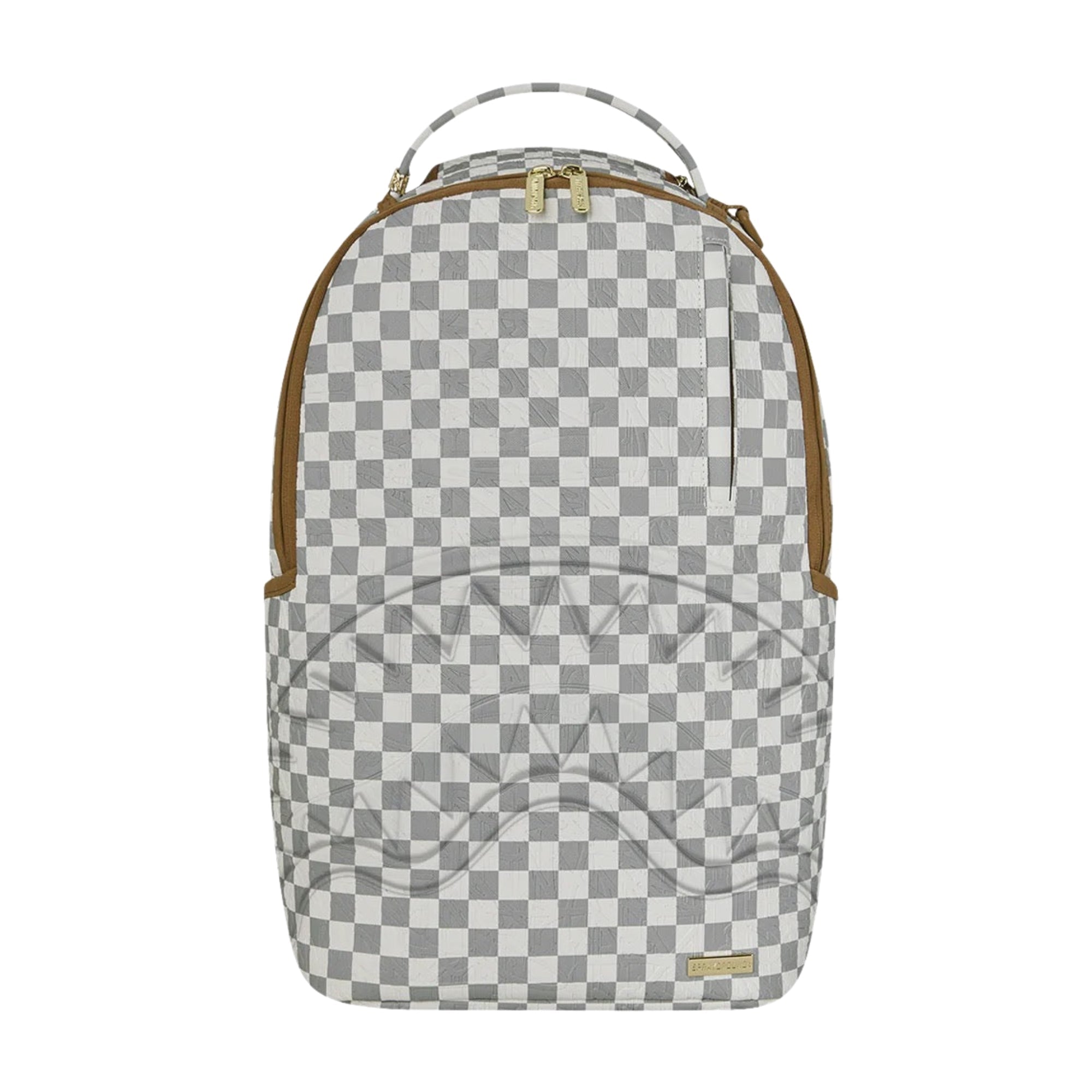 Sprayground Graff Embossed Cream Check DLXSV Backpack - OnSize