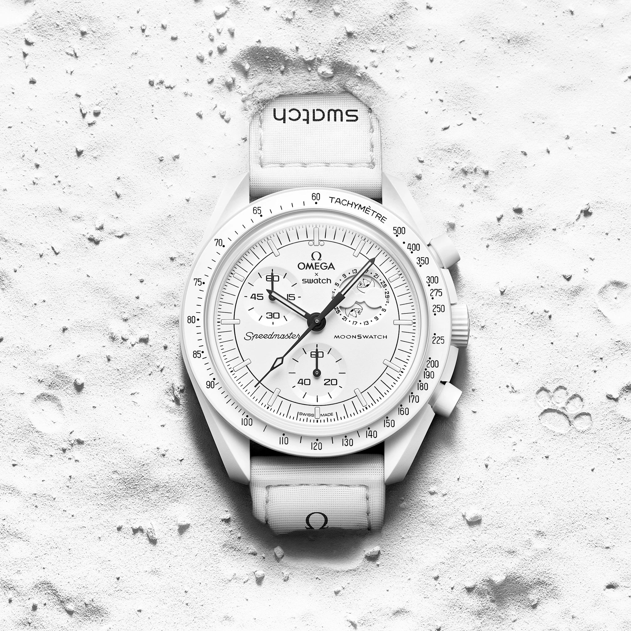 Swatch x Omega Bioceramic Moonswatch Mission To Moonphase Snoopy - OnSize