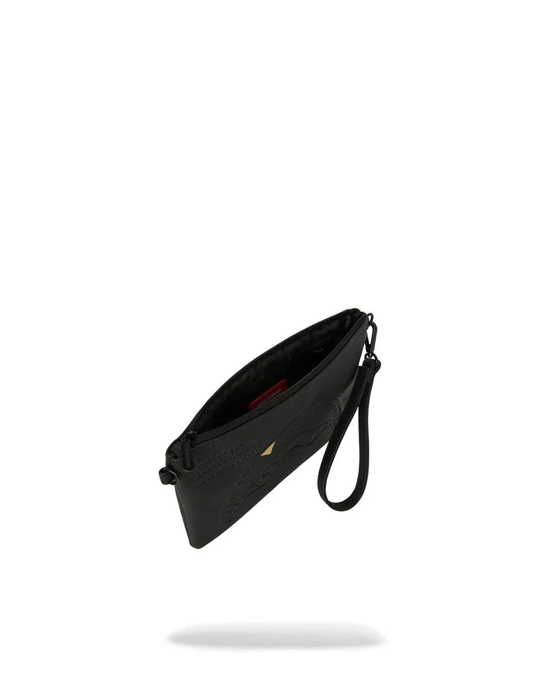 Sprayground Blacked Out Embossed Gold Tooth Crossover Clutch - OnSize