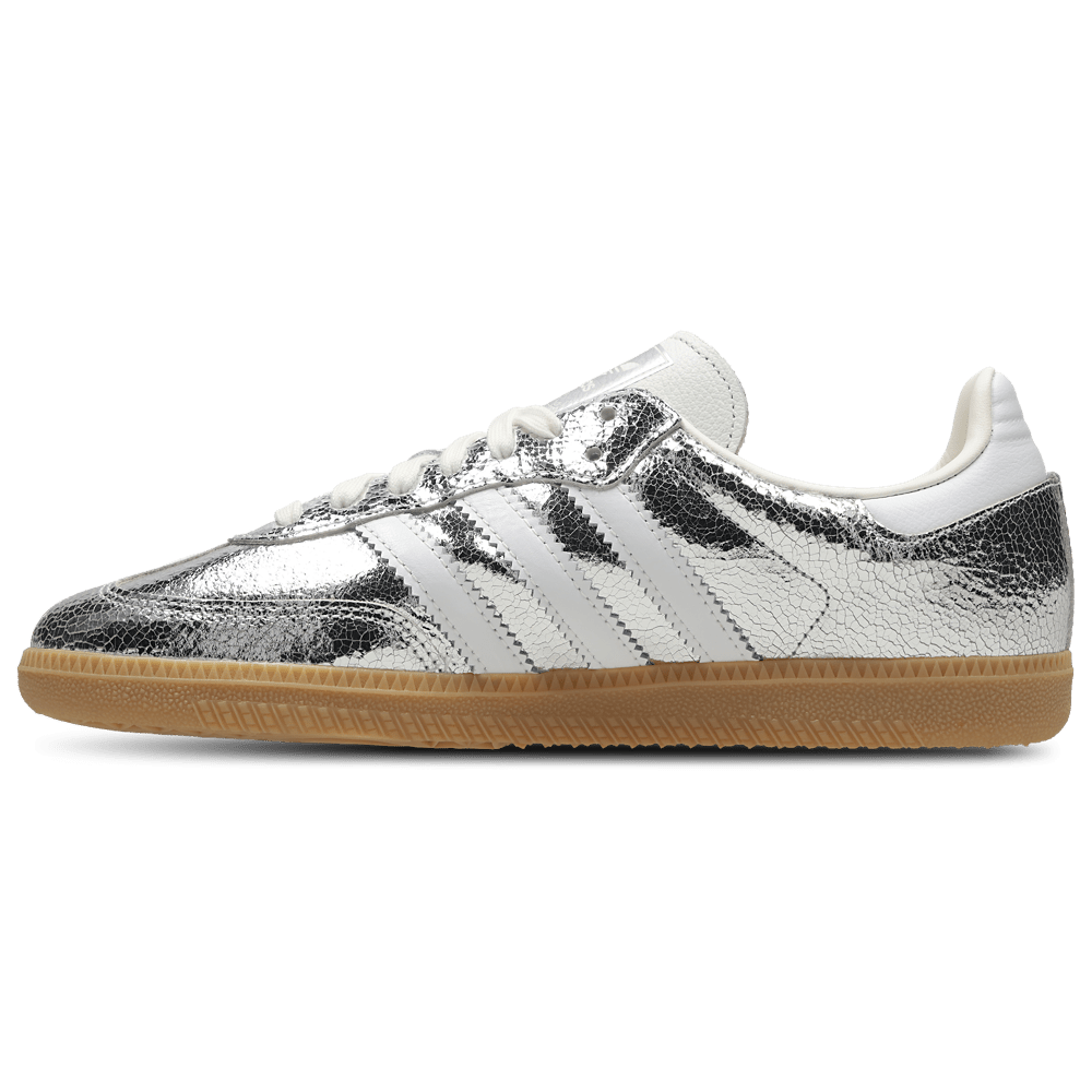 adidas Samba OG Silver Metallic Cracked Leather - OnSize
