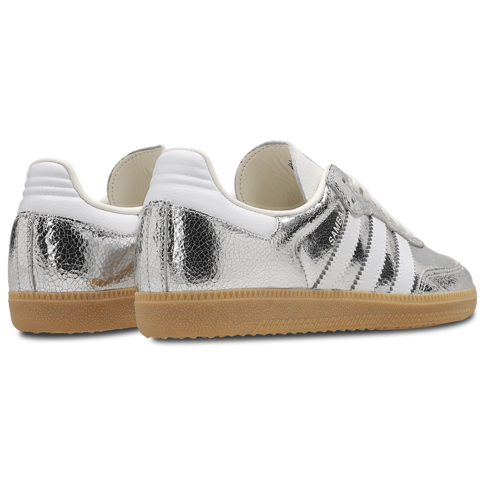 adidas Samba OG Silver Metallic Cracked Leather - OnSize