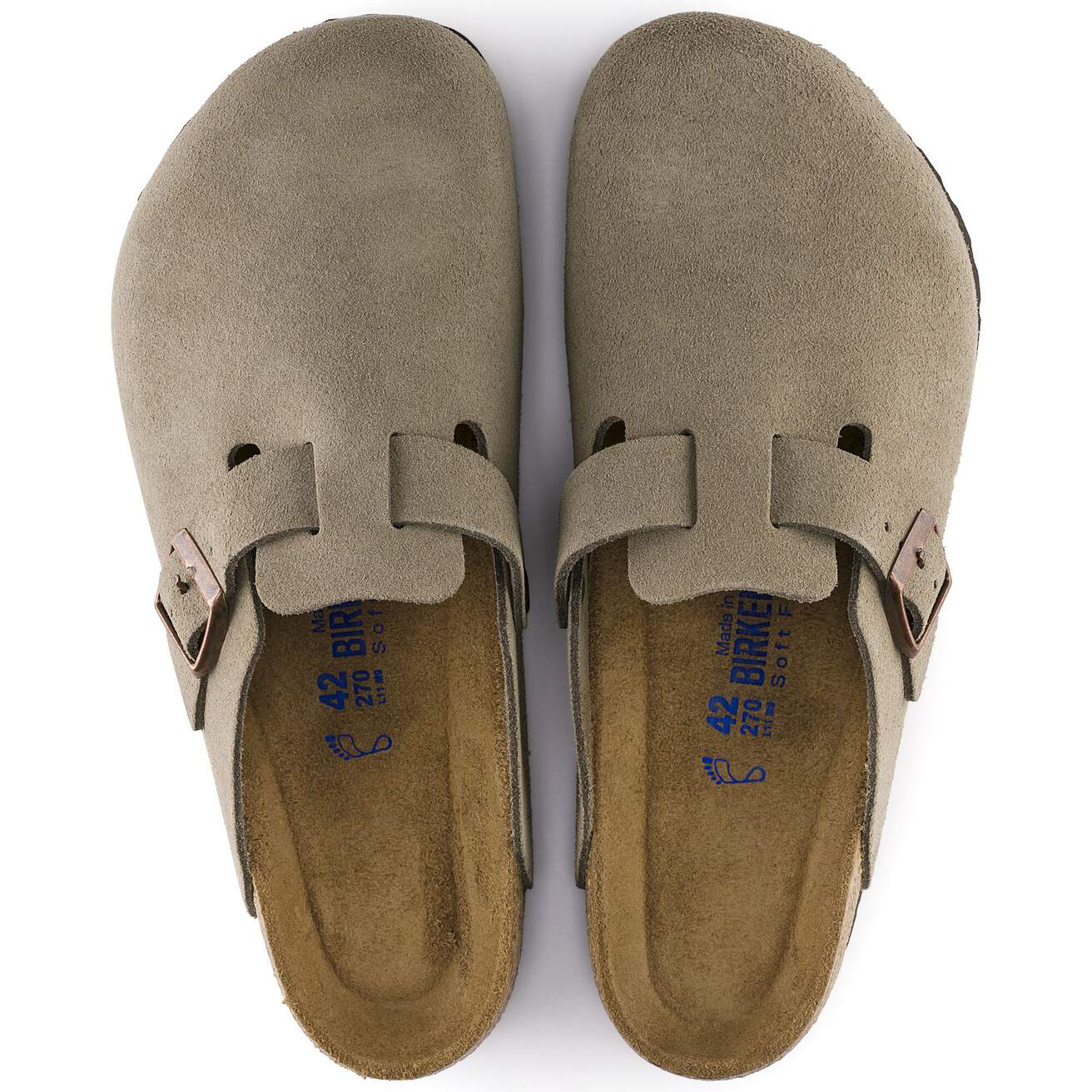 Birkenstock Boston Soft Footbed Suede Taupe - OnSize