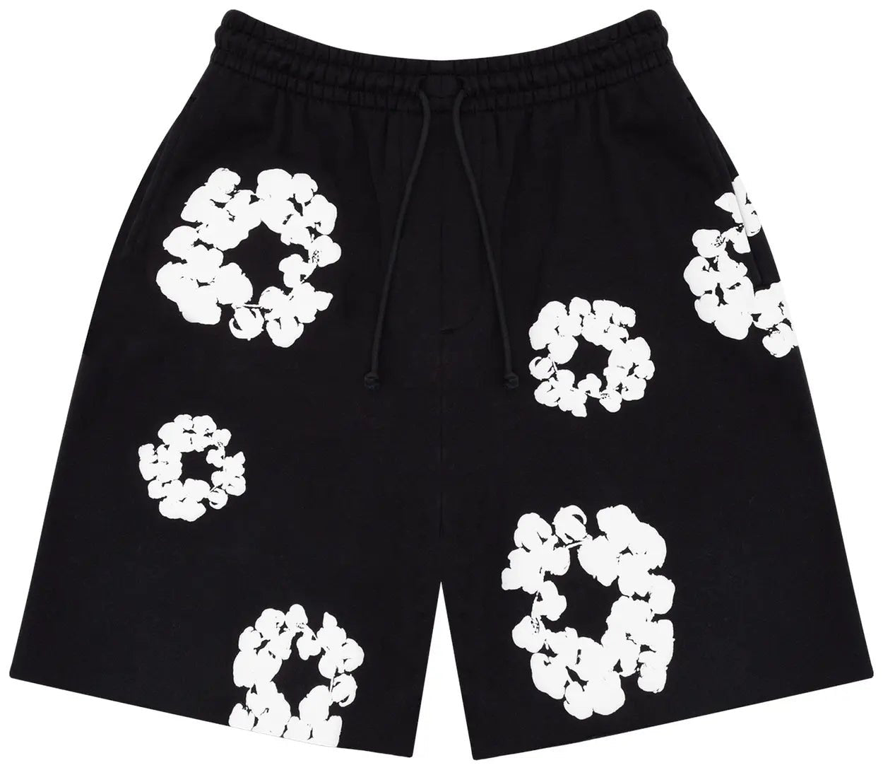 Denim Tears The Cotton Wreath Shorts Black - OnSize