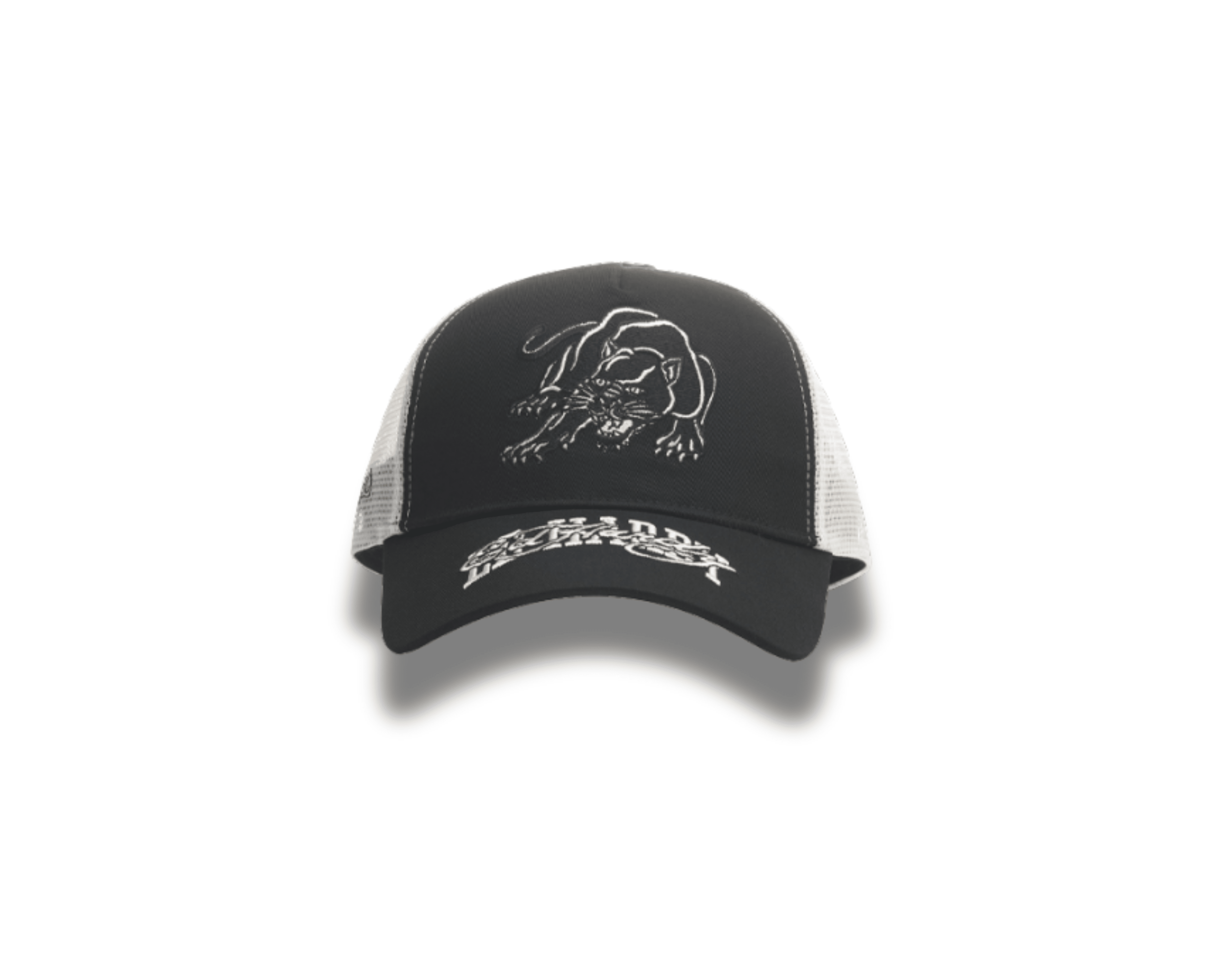 Ed Hardy Contrast Stitch Panther 5 Panel Cap - OnSize