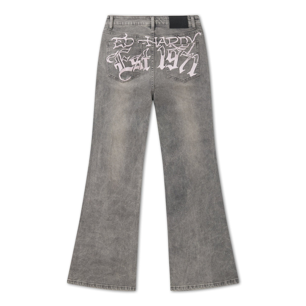 Ed Hardy Twisted Serpent Flared Jeans Grey - OnSize