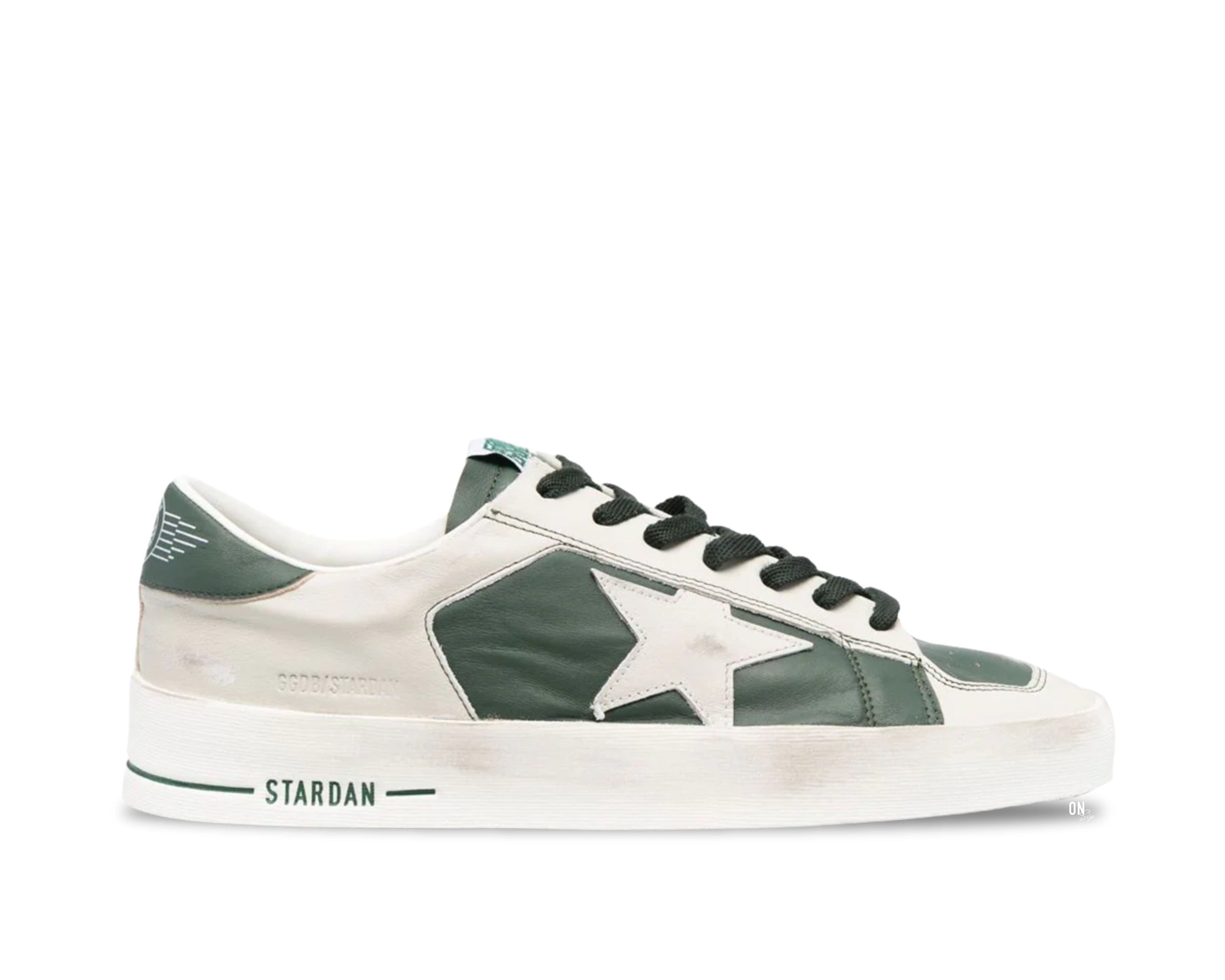 Golden Goose Stardan White Forest Green - OnSize