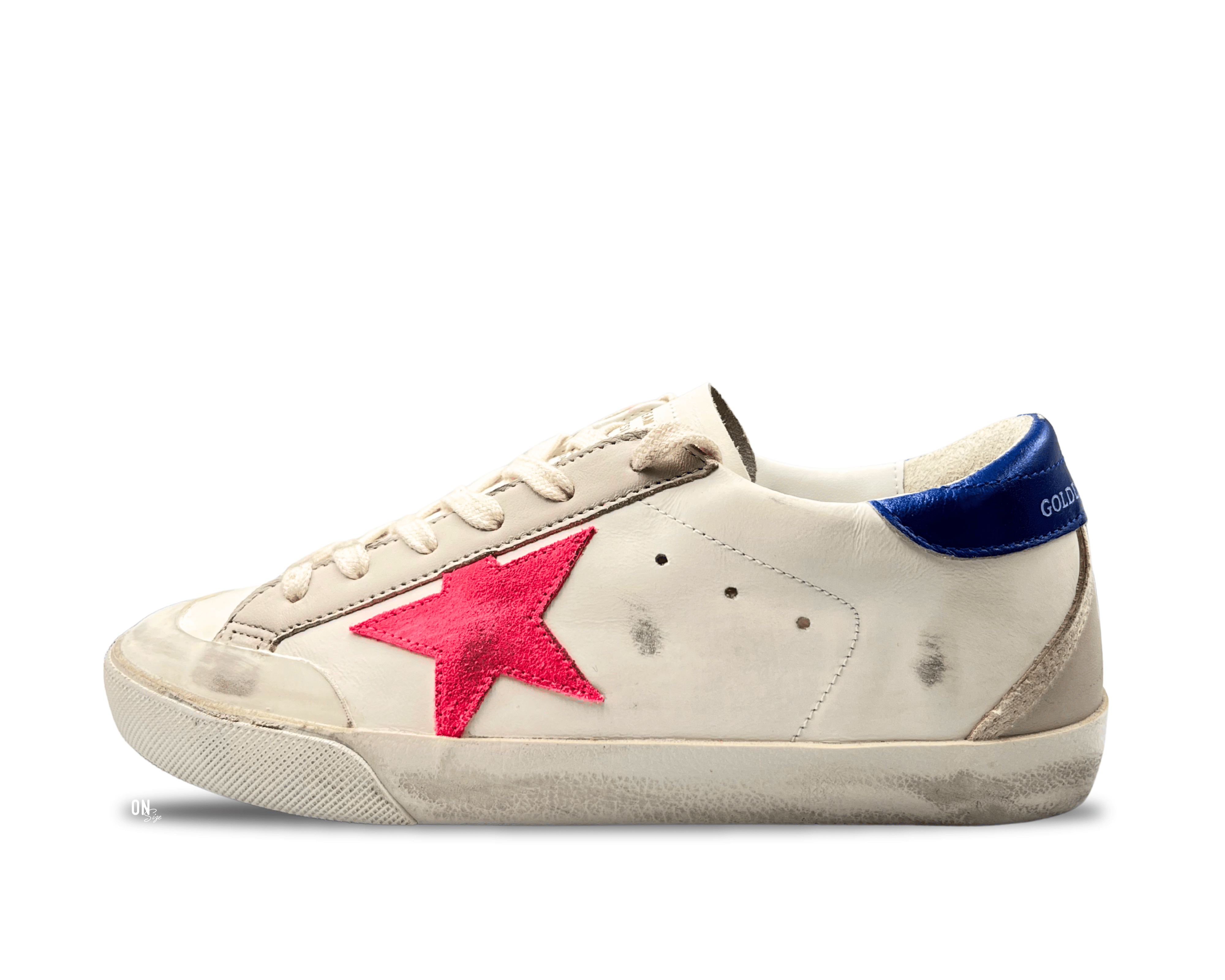 Golden Goose Super-Star Nappa Metallic Blue Red - OnSize