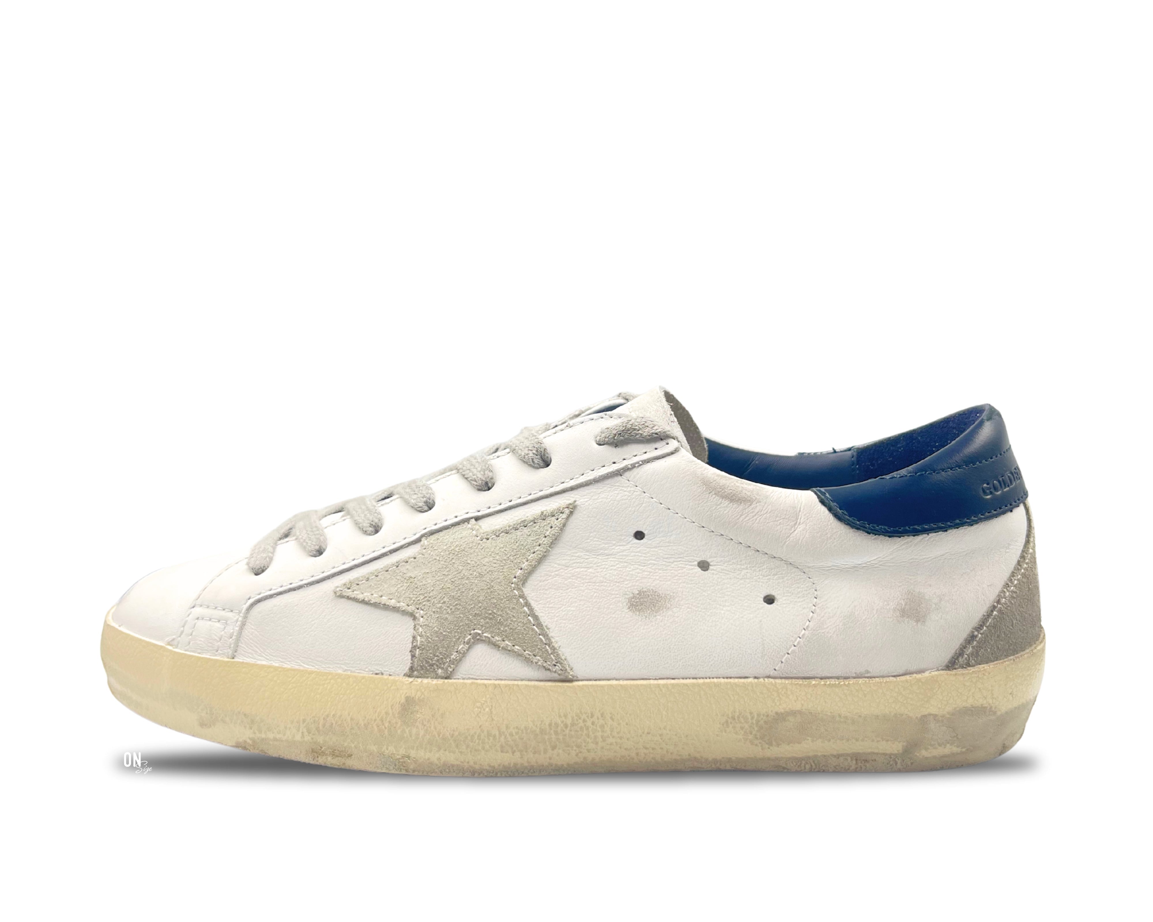Golden Goose Super-Star White Navy - OnSize