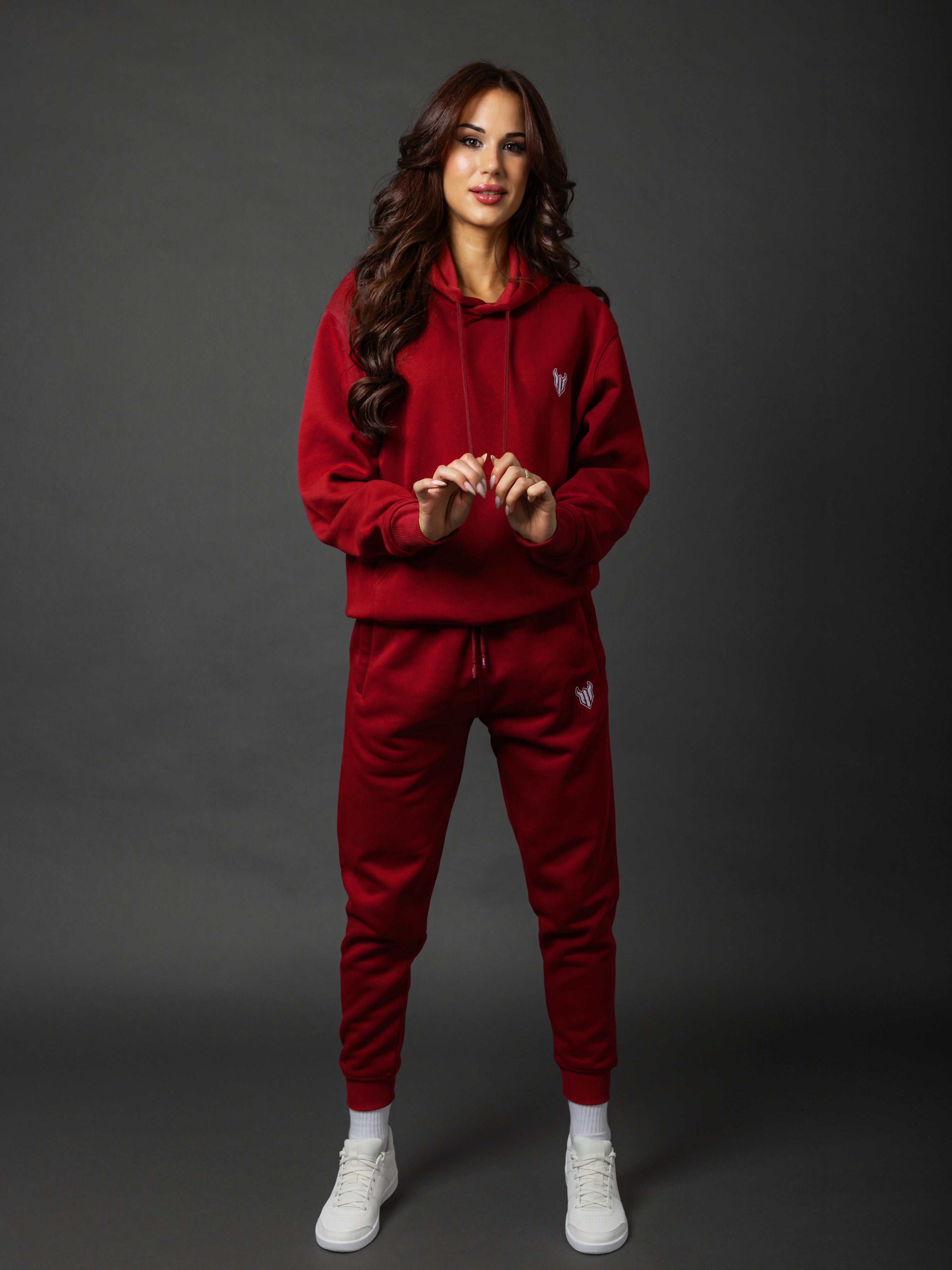 HELL FIGHT Basic Hoodie Maroon - OnSize
