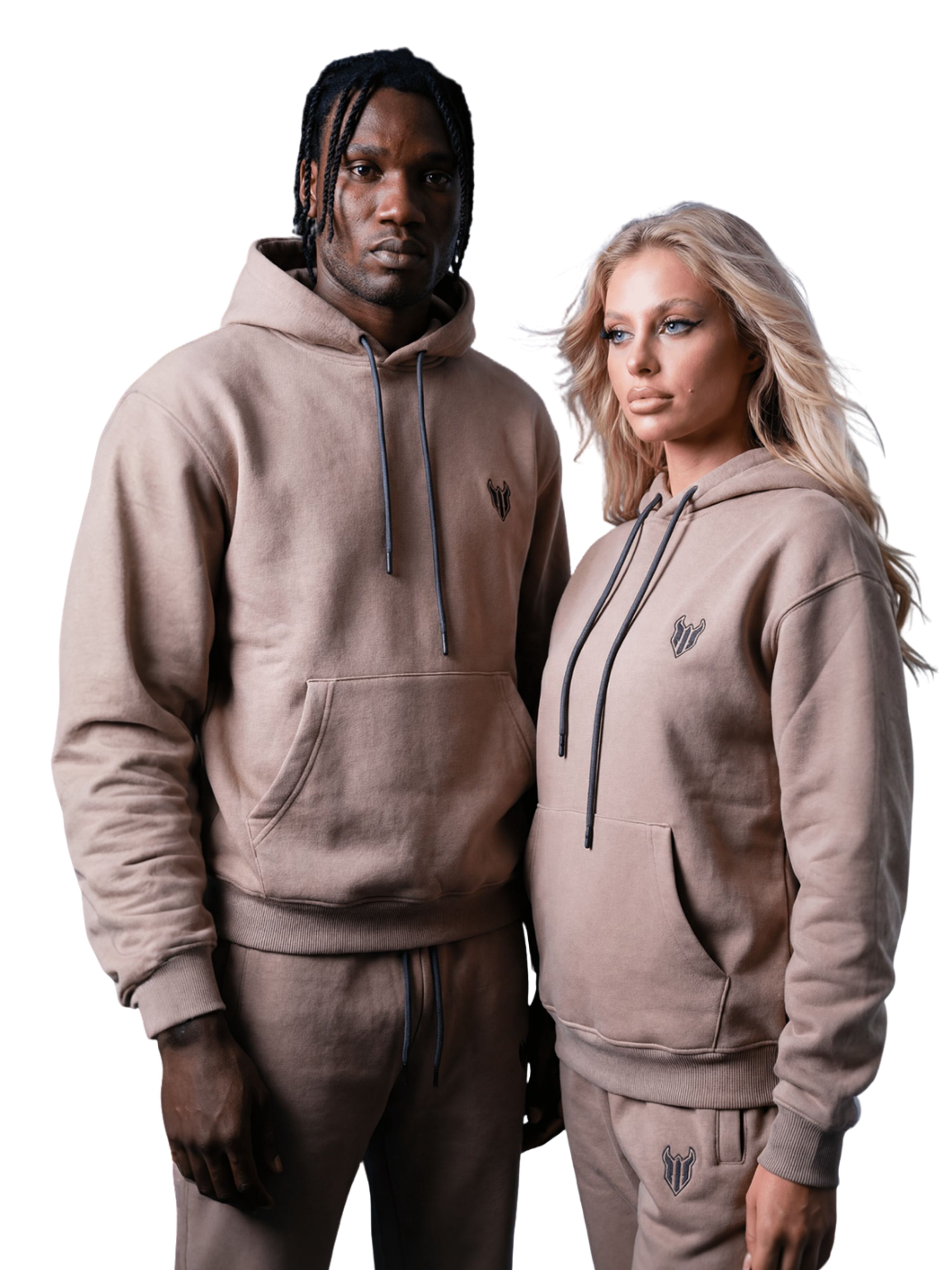 HELL FIGHT Basic Hoodie Sand - OnSize