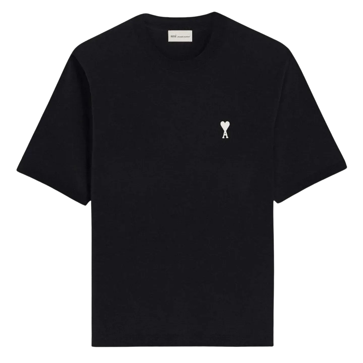 Ami Paris Ami De Coeur T-shirt Black White Cream - OnSize