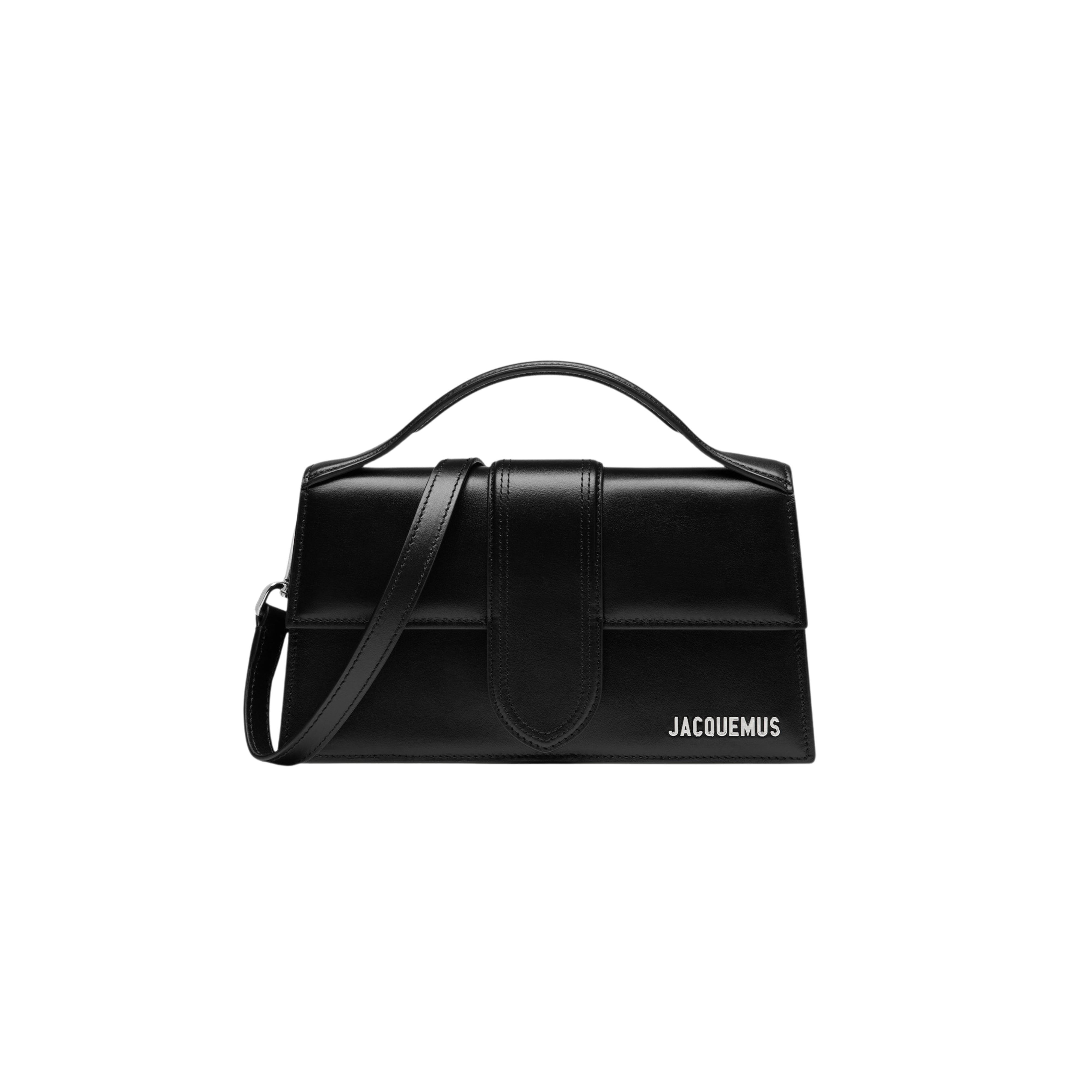Jacquemus Le grand Bambino Crossbody Strap Handbag Black Silver - OnSize
