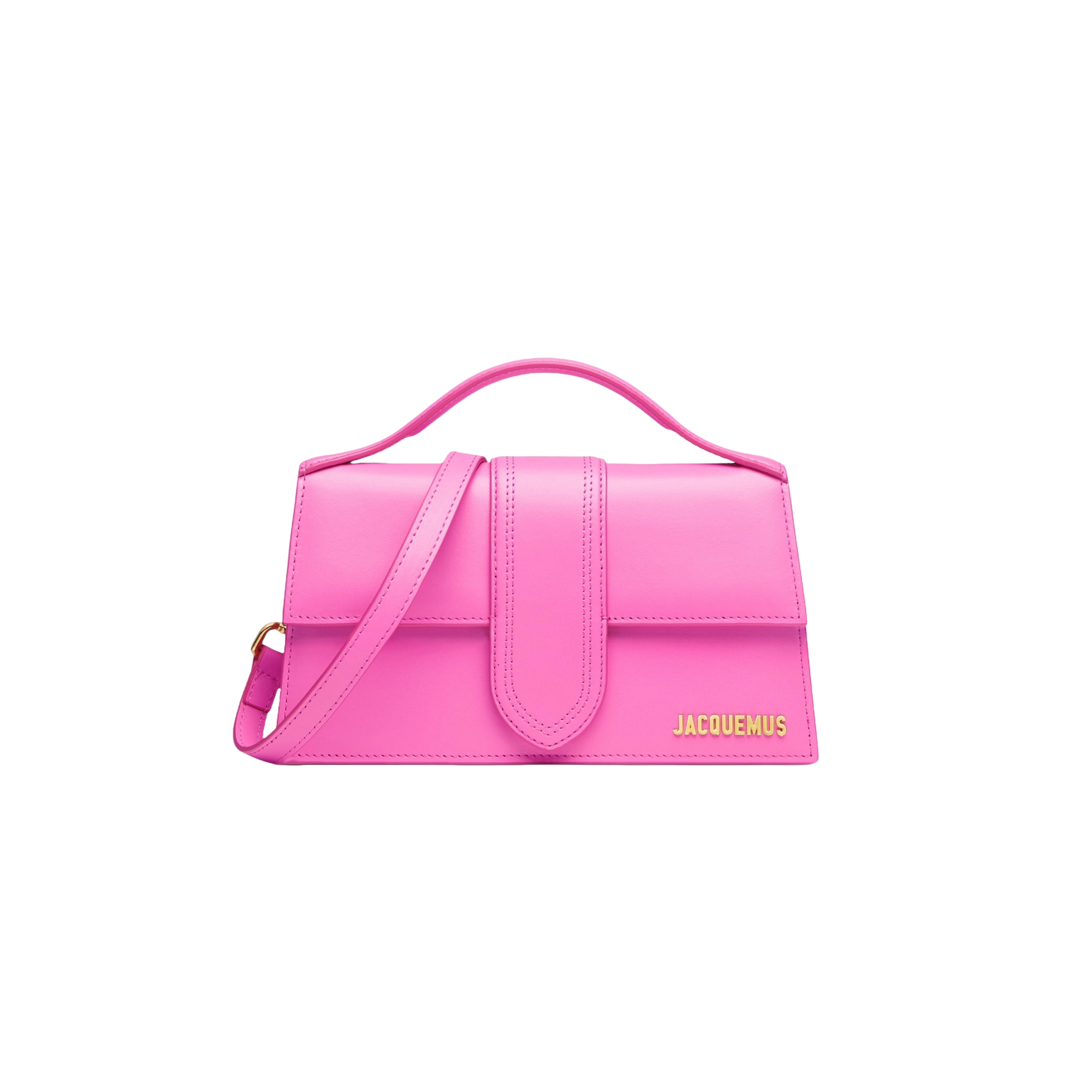 Jacquemus Le grand Bambino Crossbody Strap Handbag Neon Pink - OnSize