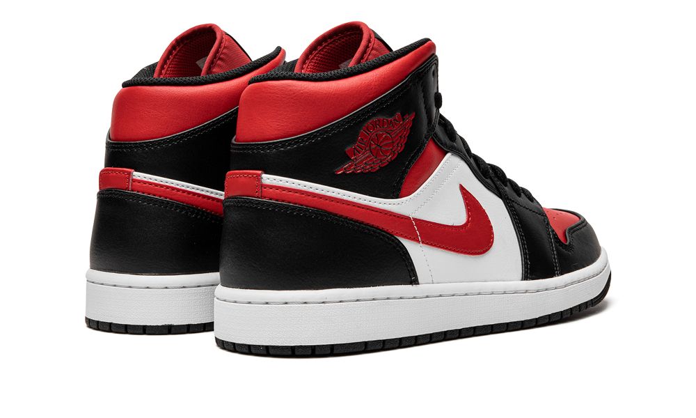 Jordan 1 Mid White Black Red - OnSize