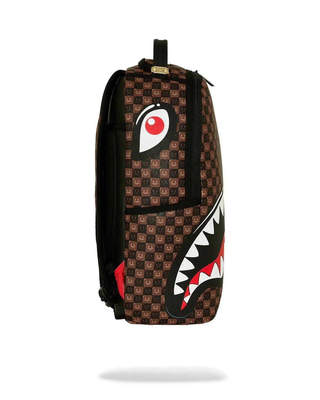 Sprayground Sharks In Paris WTF Bubble Brown Check Backpack - OnSize
