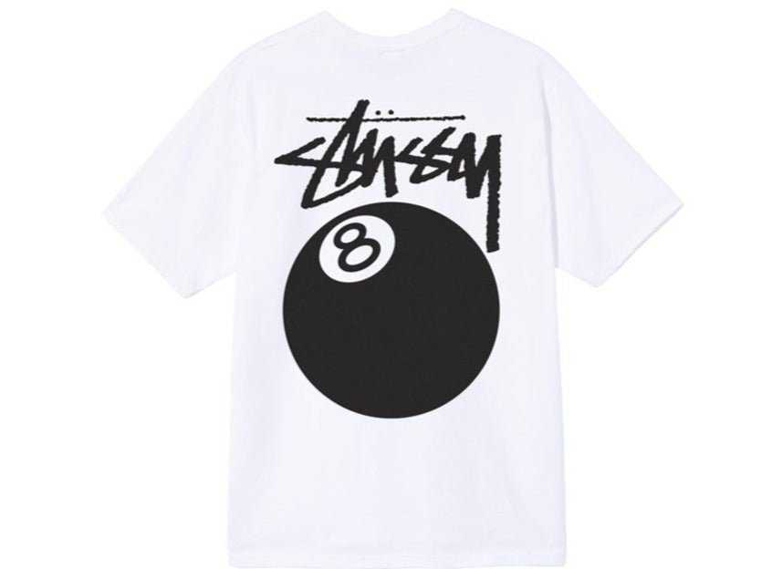 Stüssy Eightball Tee White - OnSize