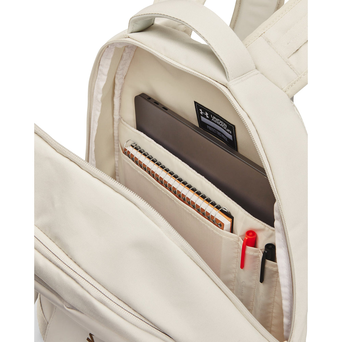 Under Armour UA Hustle 6.0 Pro Backpack Summit White Metallic Gold - OnSize